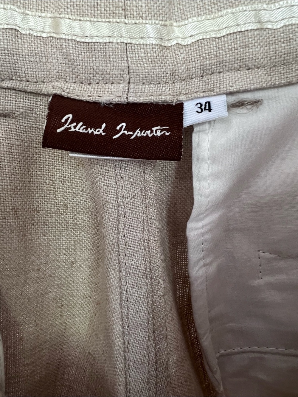 Island Importer Men's Amalfi Linen Pants Beach Wedding Size 34 - Picture 9 of 11